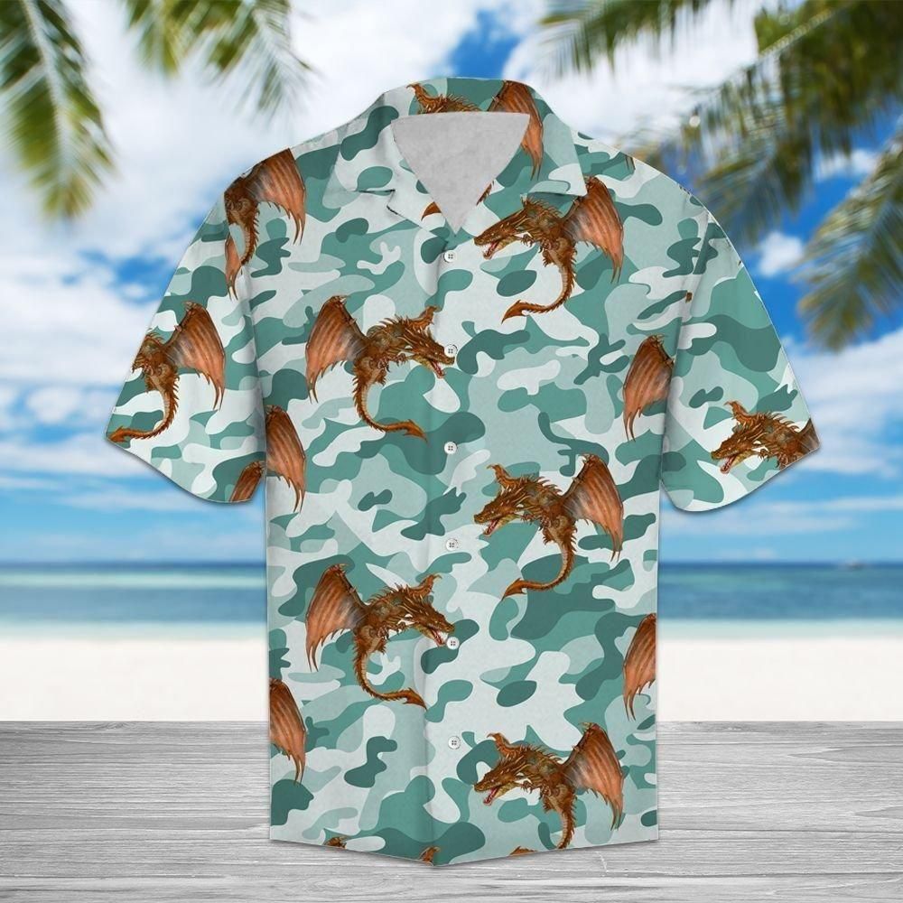 Dragon Camo Aloha Hawaiian Shirt Colorful Short Sleeve Summer Beach Casual Shirt For Men And Women Dragon Camo Aloha Hawaiian Shirt Colorful Short Sleeve Summer Beach Casual Shirt For Men And Women