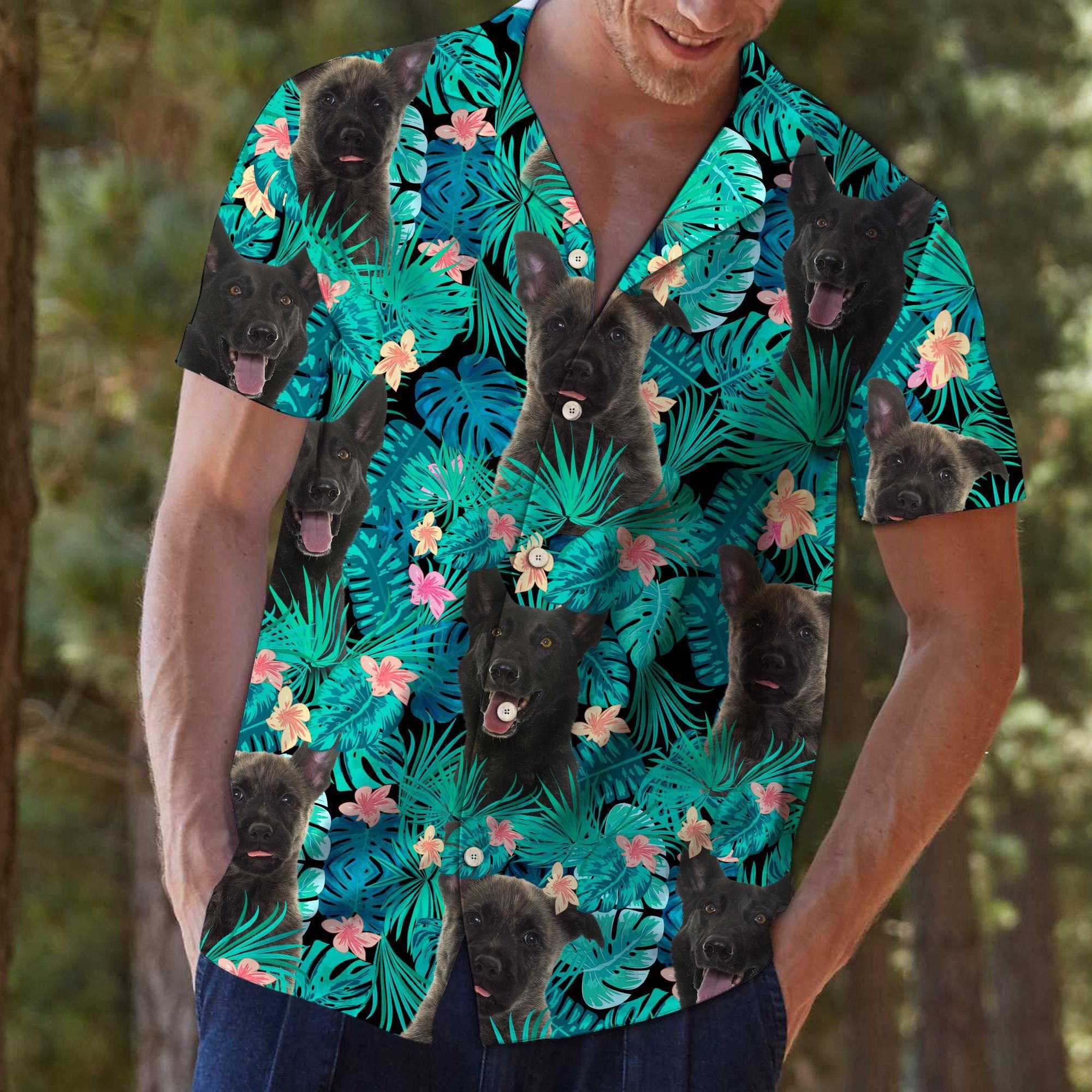 Dutch Shepherd Tropical Aloha Hawaiian Shirt Colorful Short Sleeve Summer Beach Casual Shirt For Men And Women