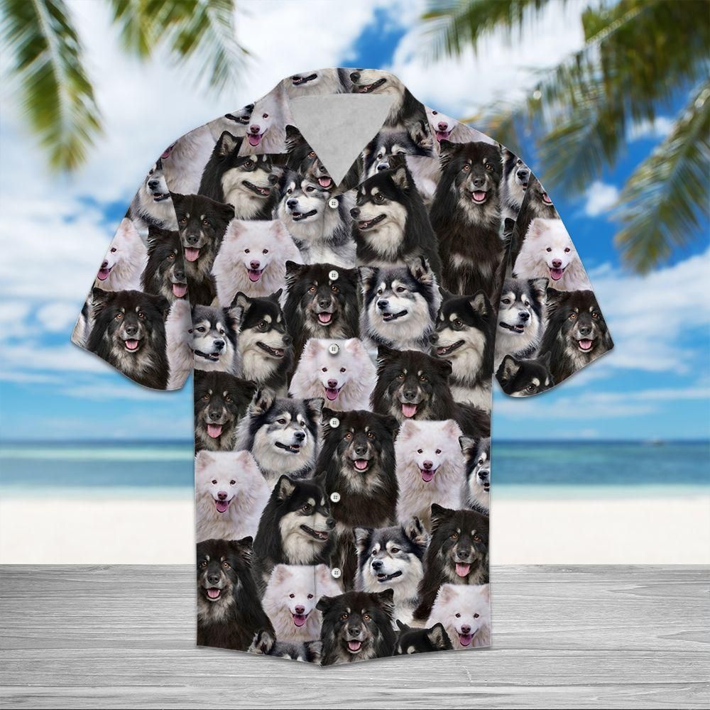 Finnish Lapphund Aloha Hawaiian Shirt Colorful Short Sleeve Summer Beach Casual Shirt For Men And Women