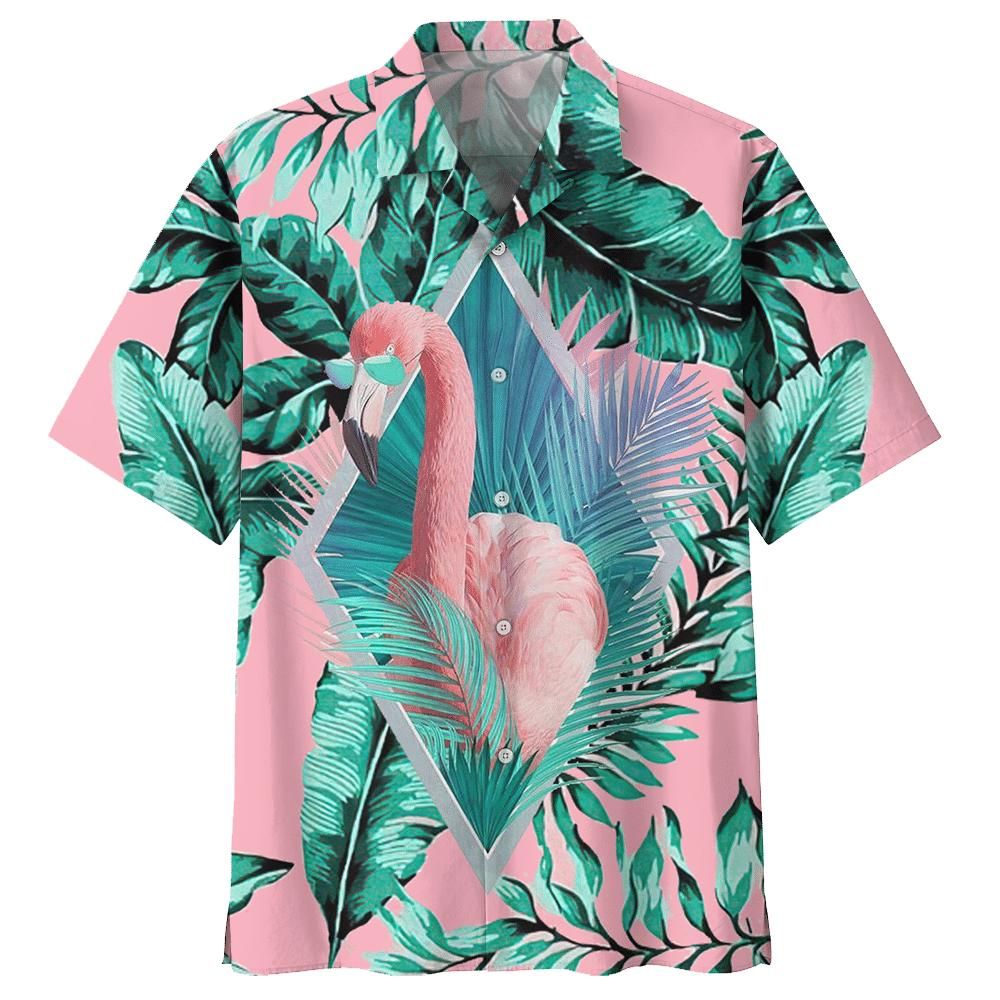 Flamingo Aloha Hawaiian Shirt Colorful Short Sleeve Summer Beach Casual Shirt For Men And Women