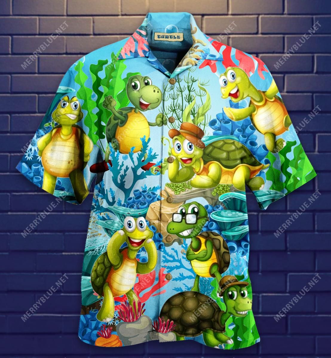 Green Sea Turtles Aloha Hawaiian Shirt Colorful Short Sleeve Summer Beach Casual Shirt For Men And Women
