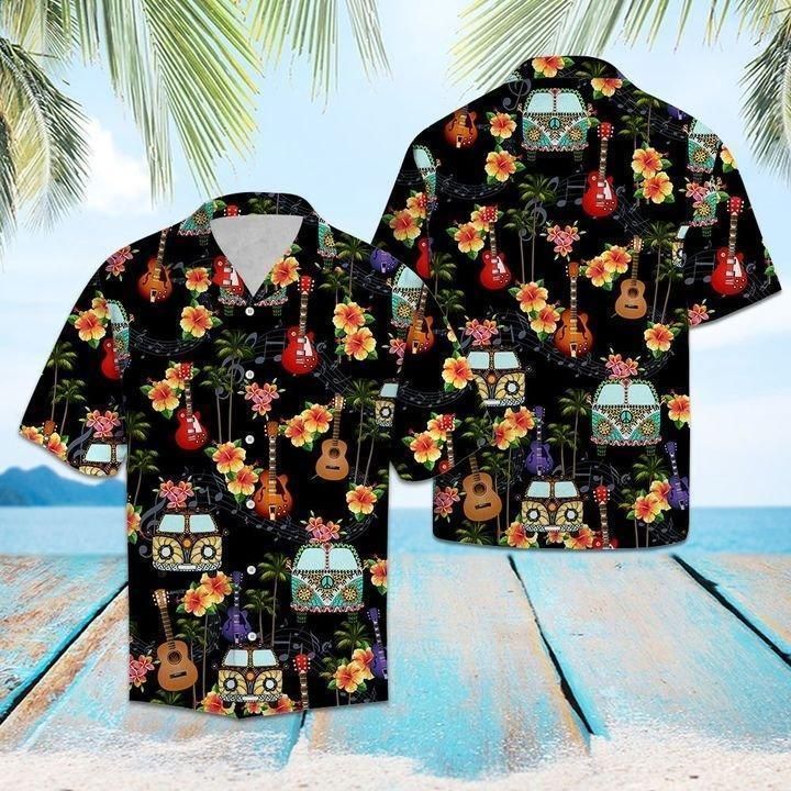 Hippie Summer Aloha Hawaiian Shirt Colorful Short Sleeve Summer Beach Casual Shirt For Men And Women