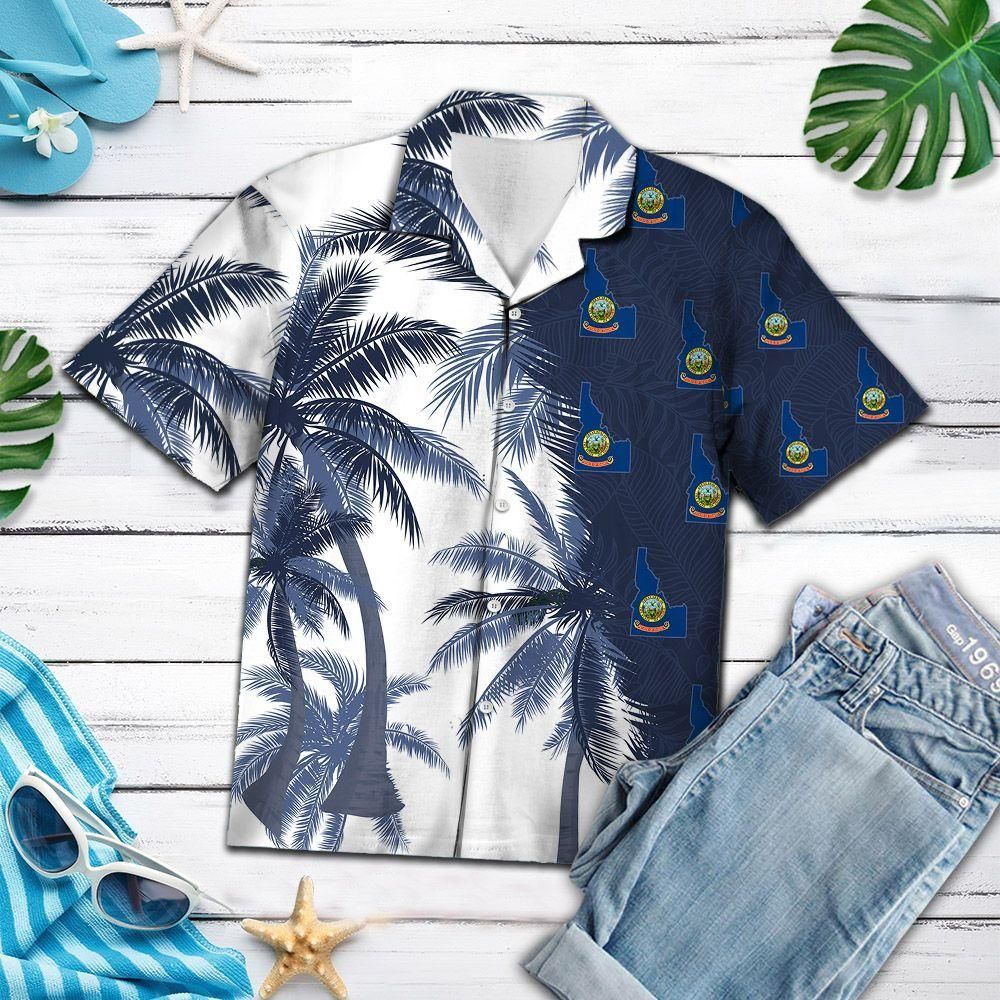Idaho Dark Aloha Hawaiian Shirt Colorful Short Sleeve Summer Beach Casual Shirt For Men And Women
