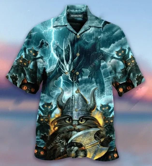 In Valhalla Cats See You Aloha Hawaiian Shirt Colorful Short Sleeve Summer Beach Casual Shirt For Men And Women