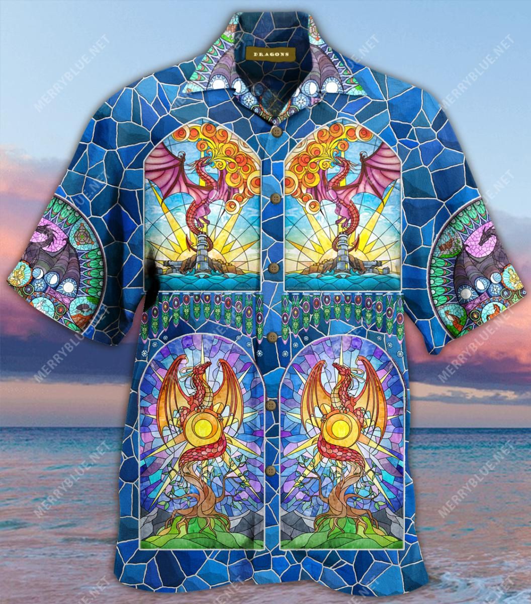 Light Guardian Dragon Aloha Hawaiian Shirt Colorful Short Sleeve Summer Beach Casual Shirt For Men And Women