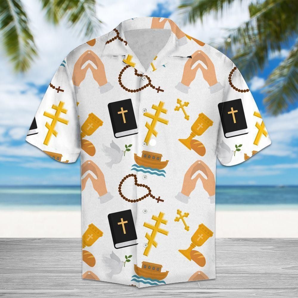 Love Jesus Pray For Peace Aloha Hawaiian Shirt Colorful Short Sleeve Summer Beach Casual Shirt For Men And Women