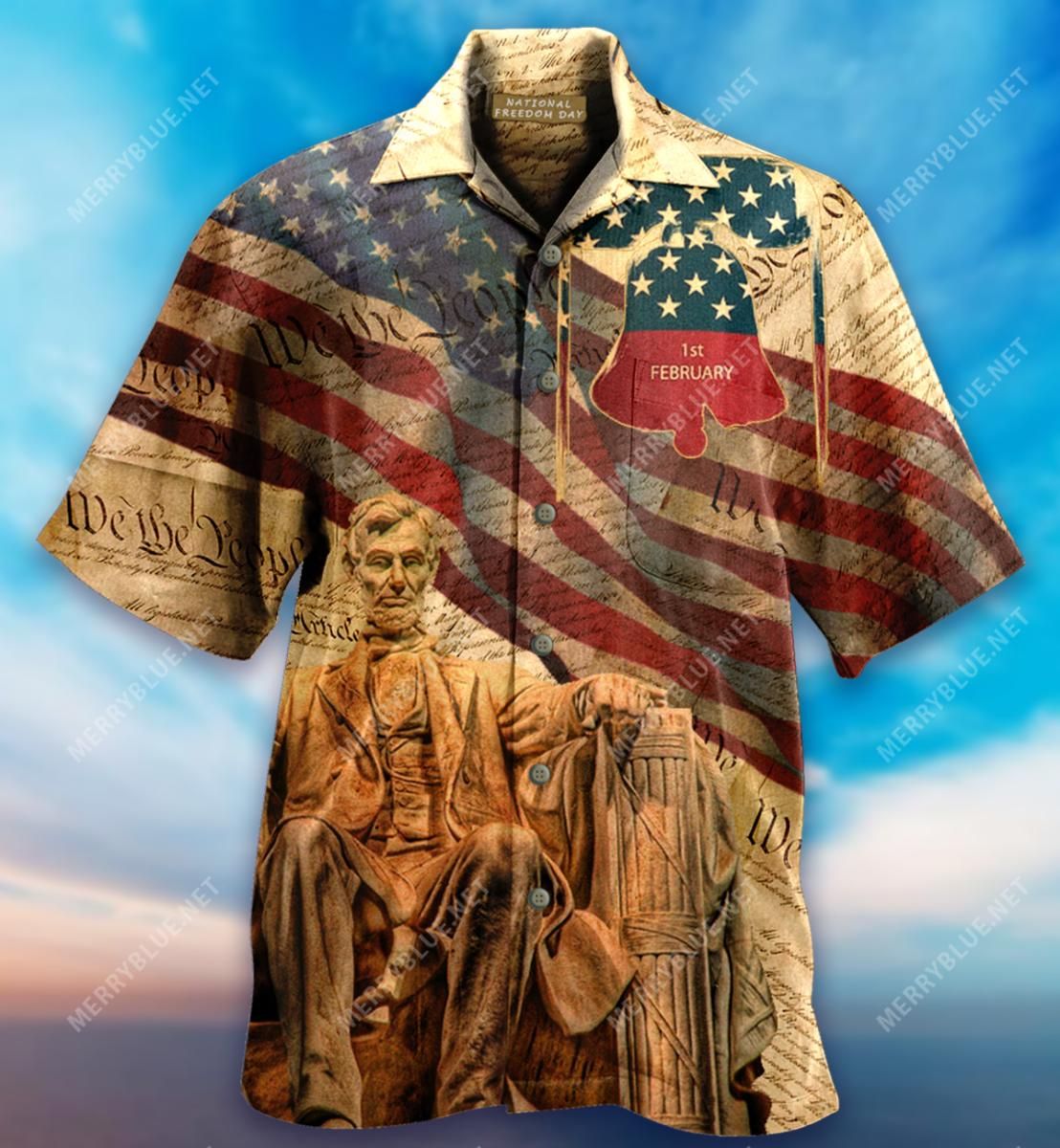 National Freedom Day Aloha Hawaiian Shirt Colorful Short Sleeve Summer Beach Casual Shirt For Men And Women