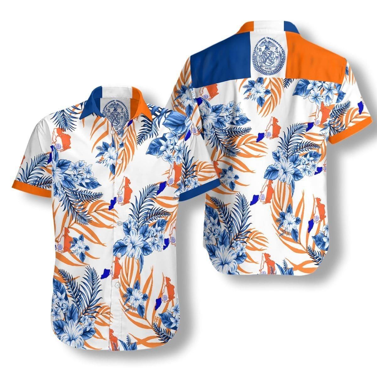 New York City Proud Aloha Hawaiian Shirt Colorful Short Sleeve Summer Beach Casual Shirt For Men And Women