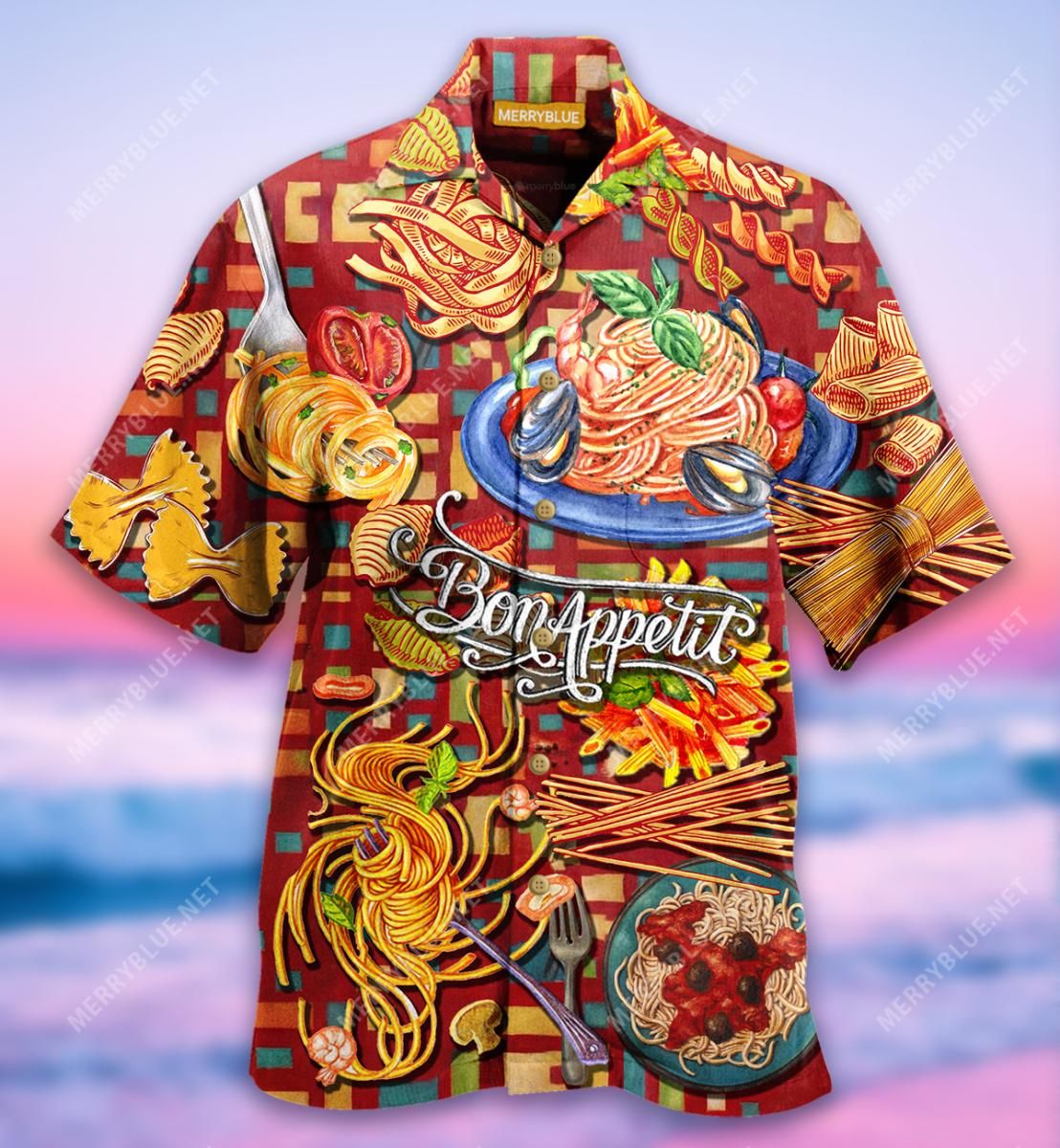 Tasting Daily Favorite Pasta Aloha Hawaiian Shirt Colorful Short Sleeve Summer Beach Casual Shirt For Men And Women