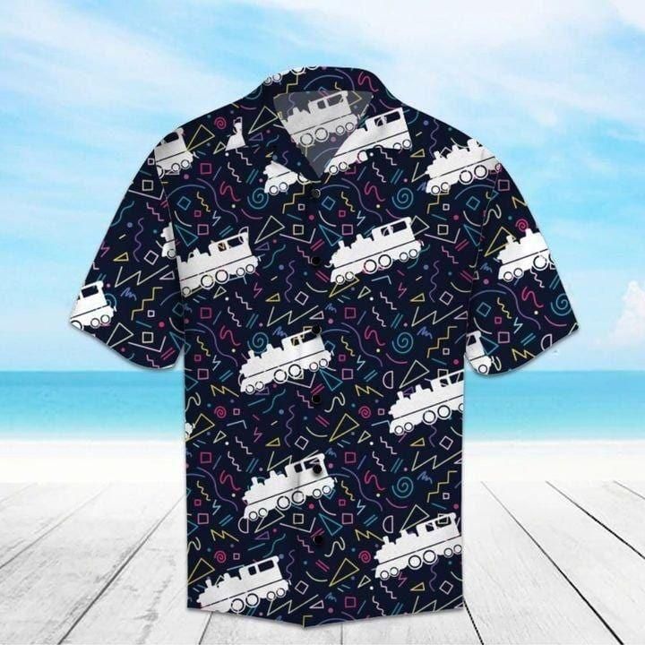 Trains Aloha Hawaiian Shirt Colorful Short Sleeve Summer Beach Casual Shirt For Men And Women