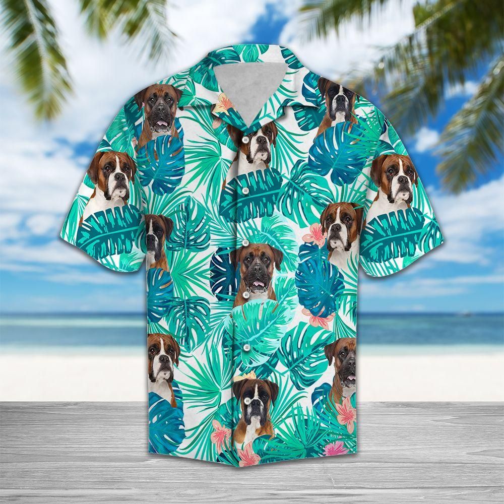 Tropical Boxer Aloha Hawaiian Shirt Colorful Short Sleeve Summer Beach Casual Shirt For Men And Women