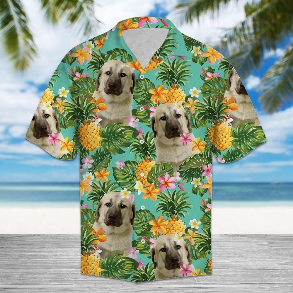 Tropical Pineapple Anatolian Shepherd Aloha Hawaiian Shirt Colorful Short Sleeve Summer Beach Casual Shirt For Men And Women