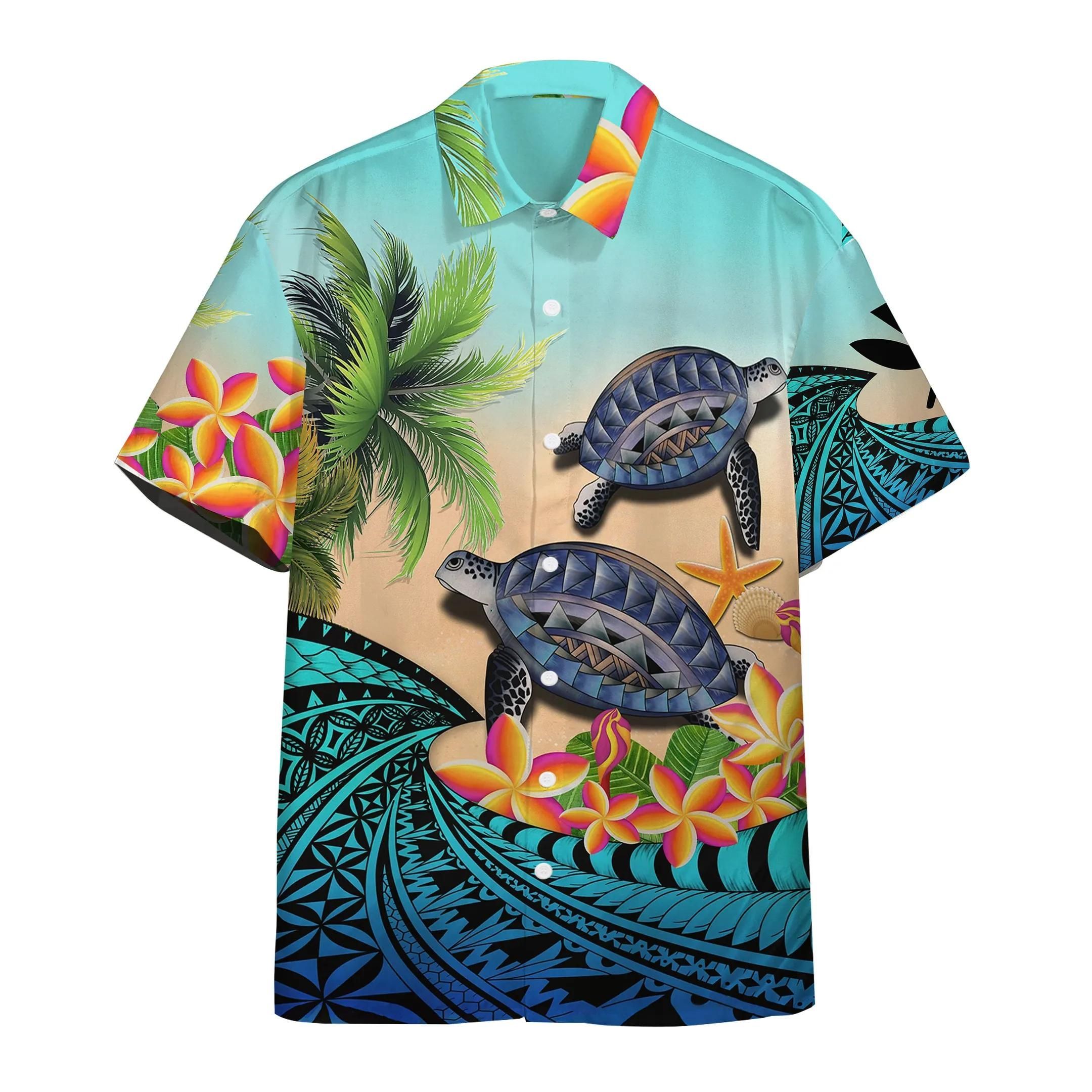 Turtle Coconut Aloha Hawaiian Shirt Colorful Short Sleeve Summer Beach Casual Shirt For Men And Women