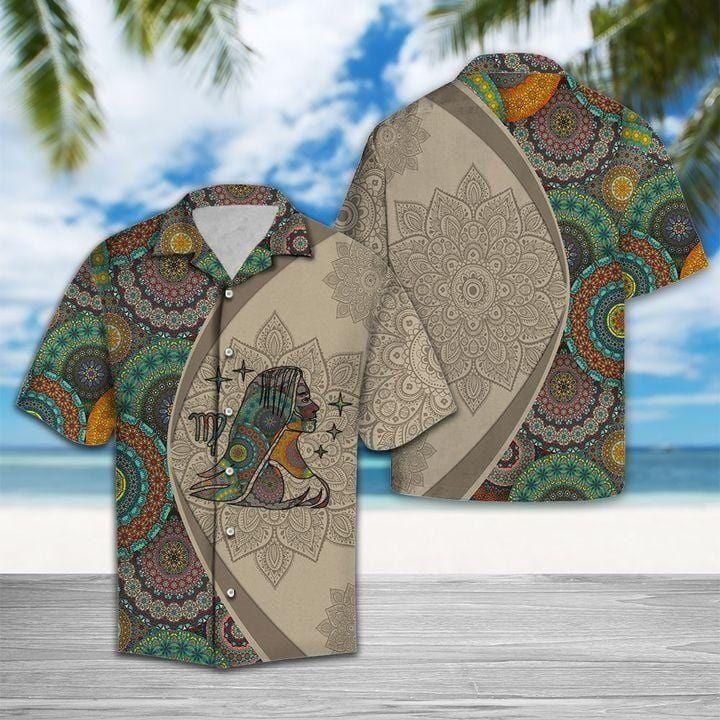 Virgo Horoscope Mandala Aloha Hawaiian Shirt Colorful Short Sleeve Summer Beach Casual Shirt For Men And Women