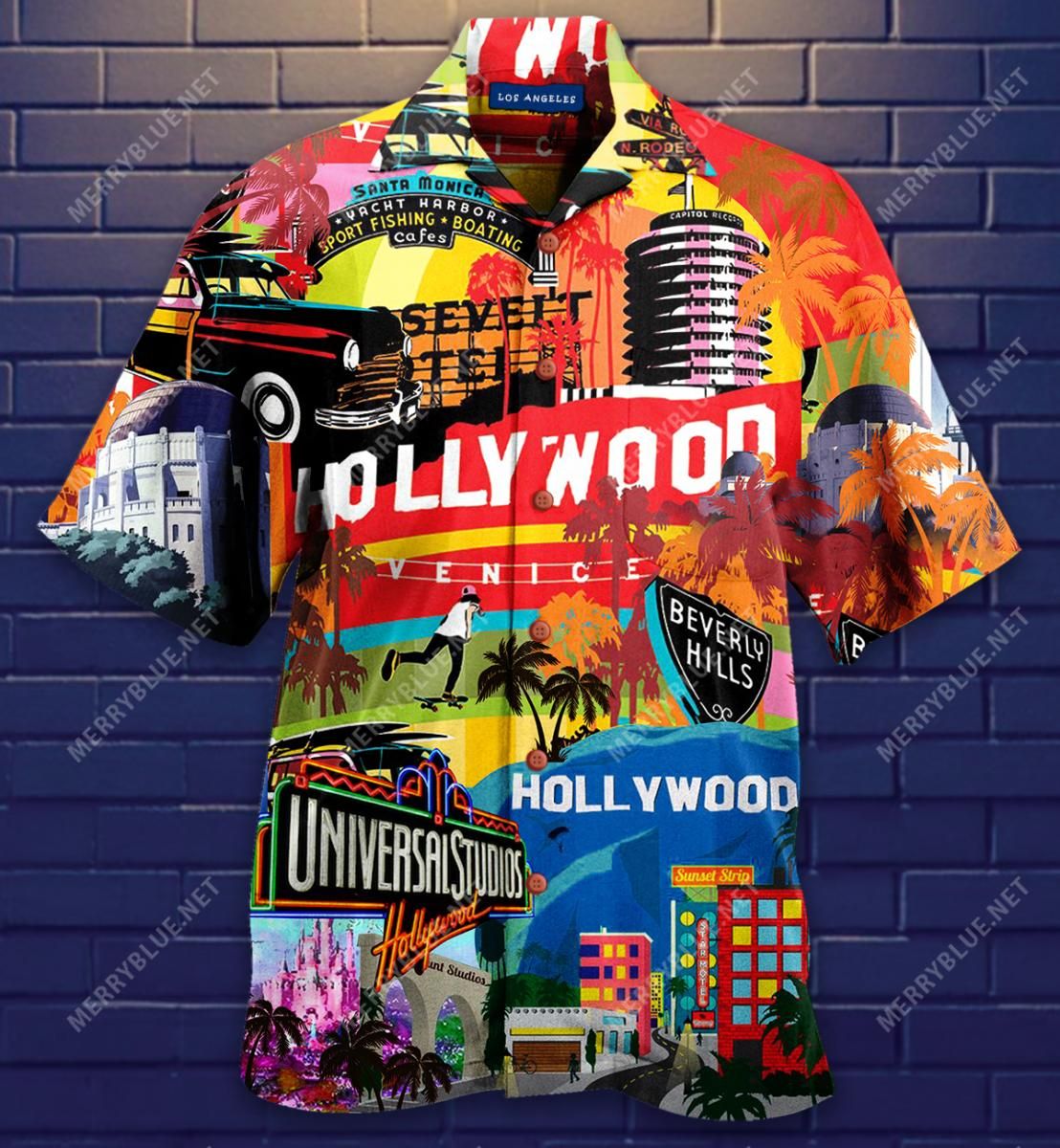 Welcome To Los Angeles City Aloha Hawaiian Shirt Colorful Short Sleeve Summer Beach Casual Shirt For Men And Women