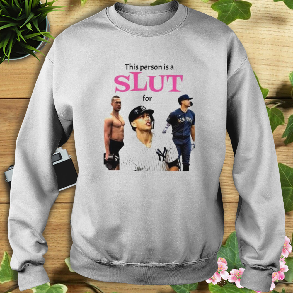 This Person Is A Slut For Giancarlo Stanton Ny Yankees Shirt - Yesweli