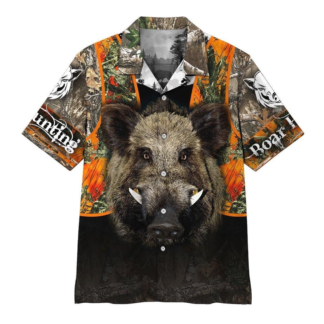 3D Boar Hunting Aloha Hawaiian Shirt Colorful Short Sleeve Summer Beach Casual Shirt For Men And Women