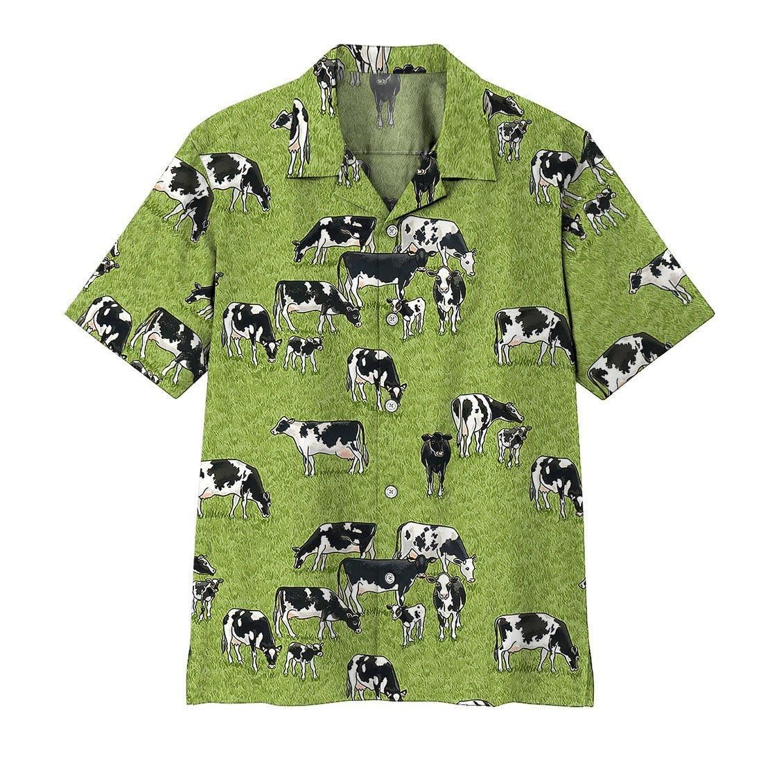 3D Dairy Cow Aloha Hawaiian Shirt Colorful Short Sleeve Summer Beach Casual Shirt For Men And Women