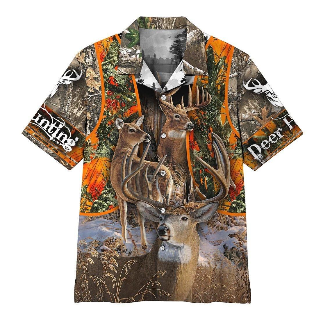 3D Deer Hunting Aloha Hawaiian Shirt Colorful Short Sleeve Summer Beach Casual Shirt For Men And Women