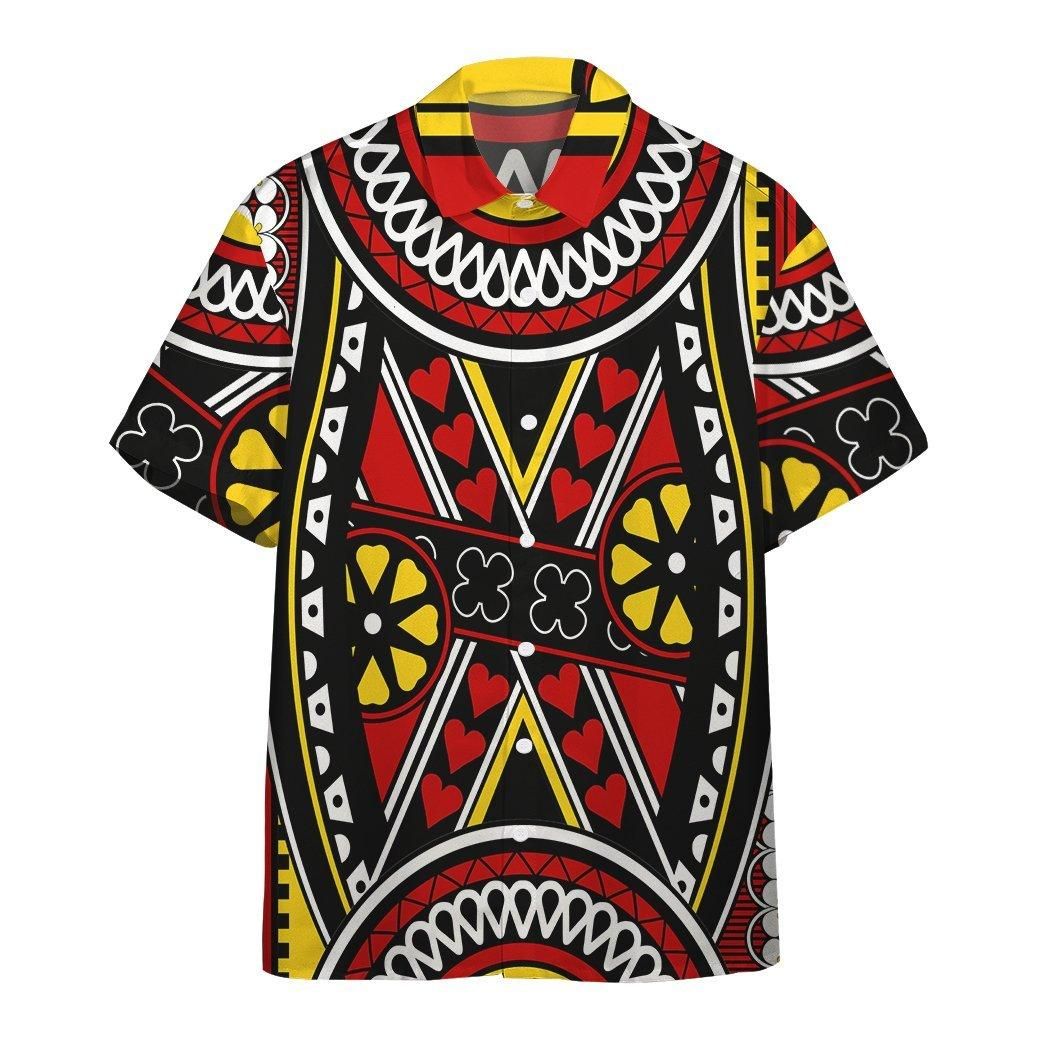 3D Queen Of Hearts Judith Aloha Hawaiian Shirt Colorful Short Sleeve Summer Beach Casual Shirt For Men And Women