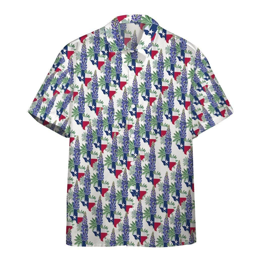 3D Texas Bluebonnet Aloha Hawaiian Shirt Colorful Short Sleeve Summer Beach Casual Shirt For Men And Women