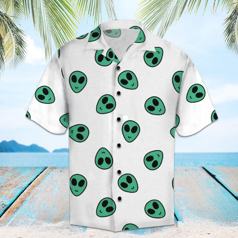 Amazing Alien Aloha Hawaiian Shirt Colorful Short Sleeve Summer Beach Casual Shirt For Men And Women