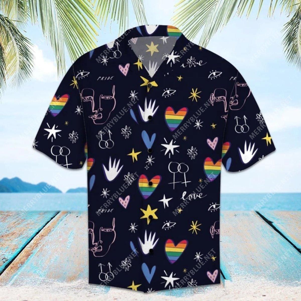 Amazing Lgbt Pride Aloha Hawaiian Shirt Colorful Short Sleeve Summer Beach Casual Shirt For Men And Women