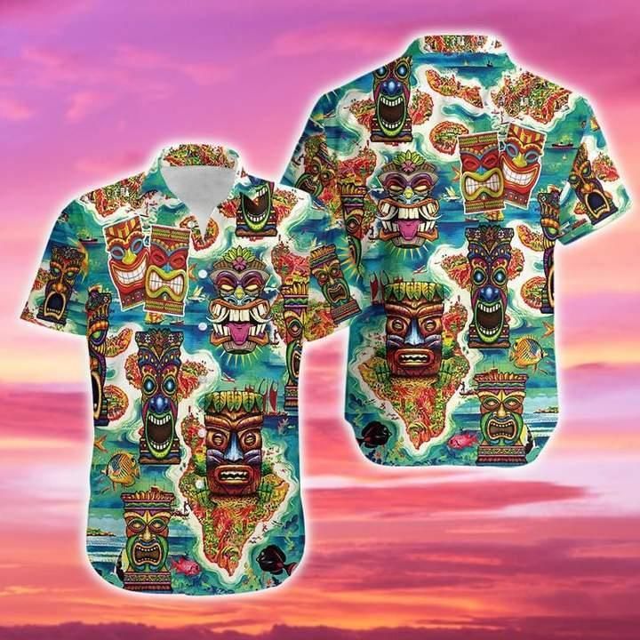 Amazing Tiki Tiki Can 'T You See Aloha Hawaiian Shirt Colorful Short Sleeve Summer Beach Casual Shirt For Men And Women
