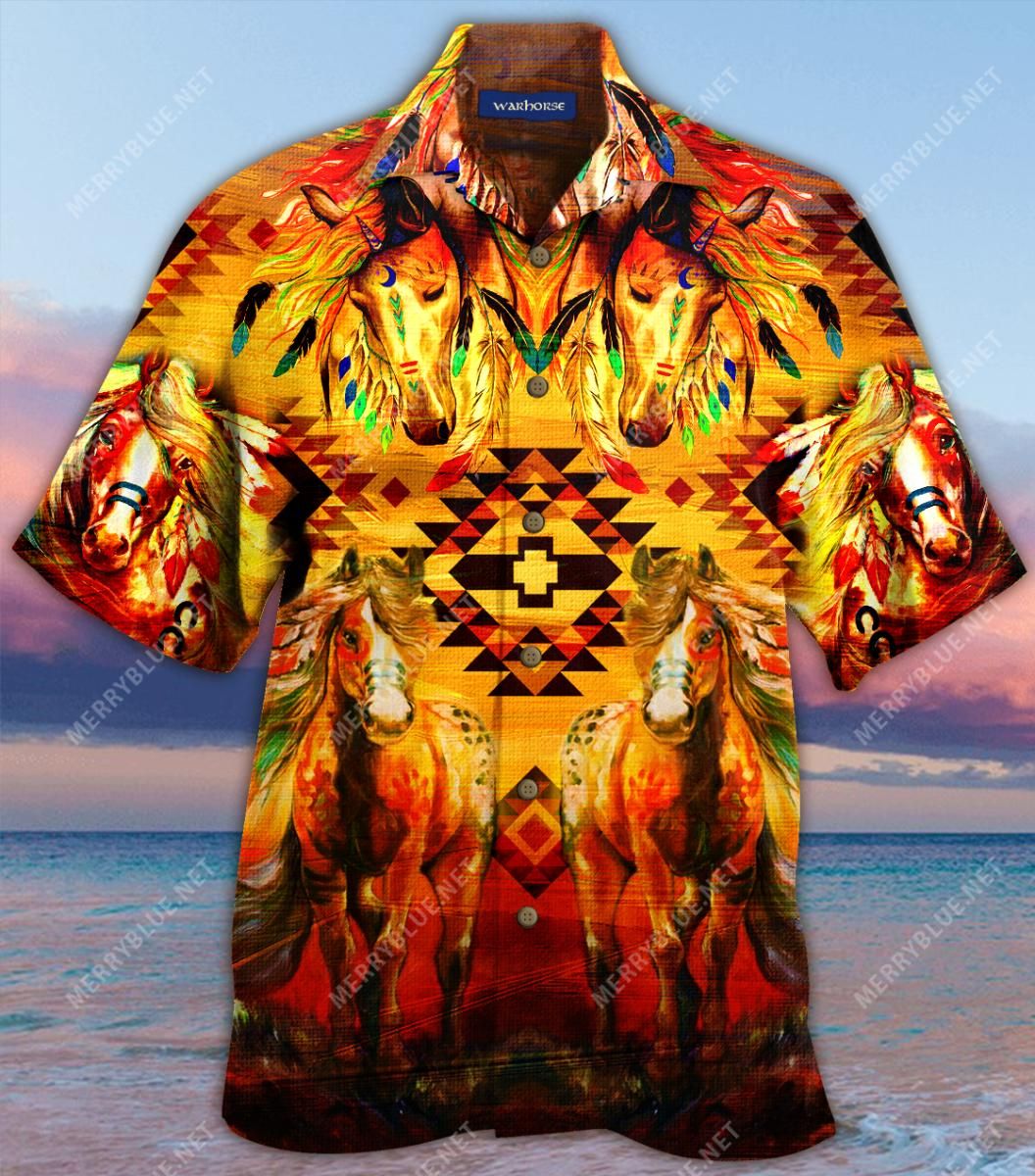 Amazing War Horse Aloha Hawaiian Shirt Colorful Short Sleeve Summer Beach Casual Shirt For Men And Women