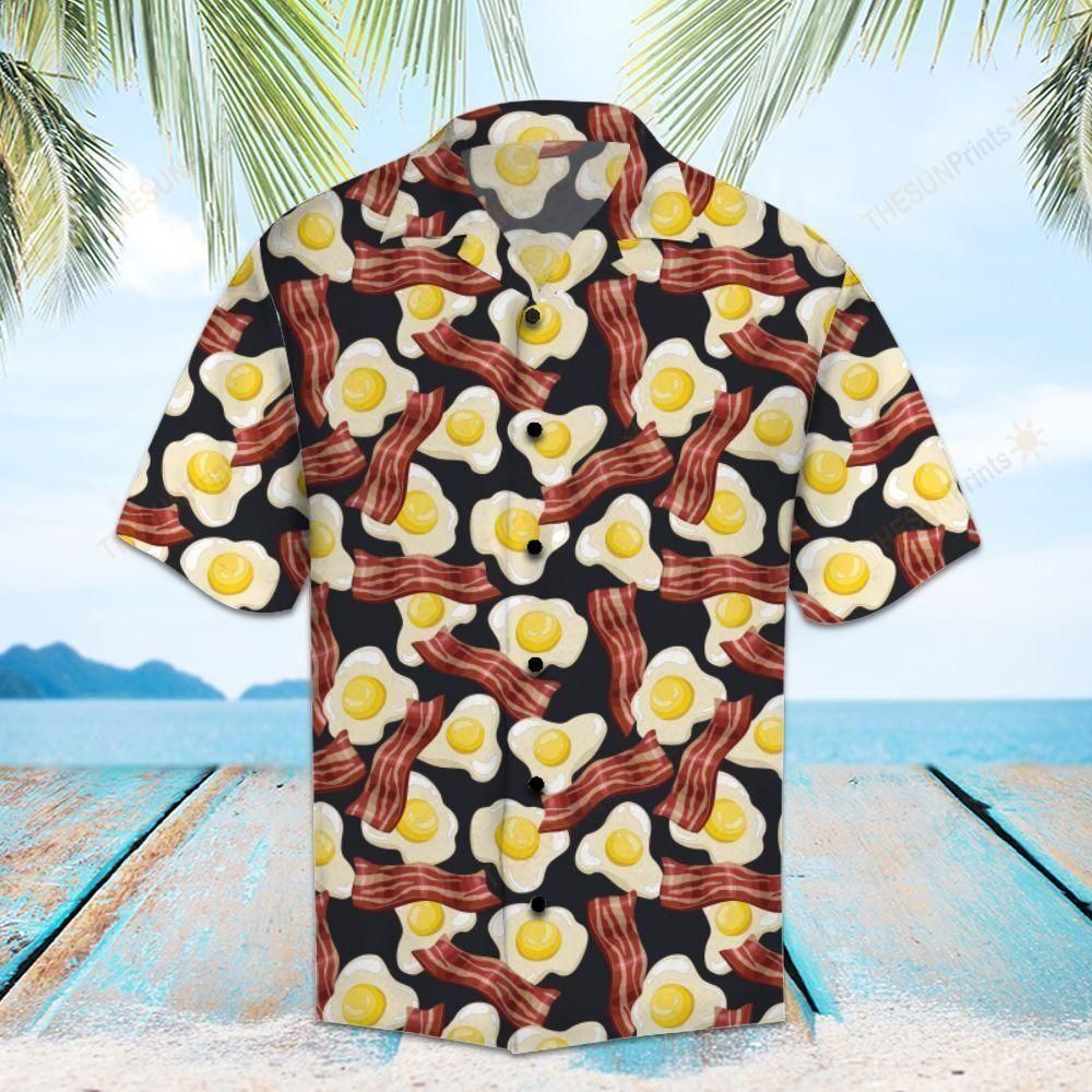 Bacon And Fried Eggs Aloha Hawaiian Shirt Colorful Short Sleeve Summer Beach Casual Shirt For Men And Women