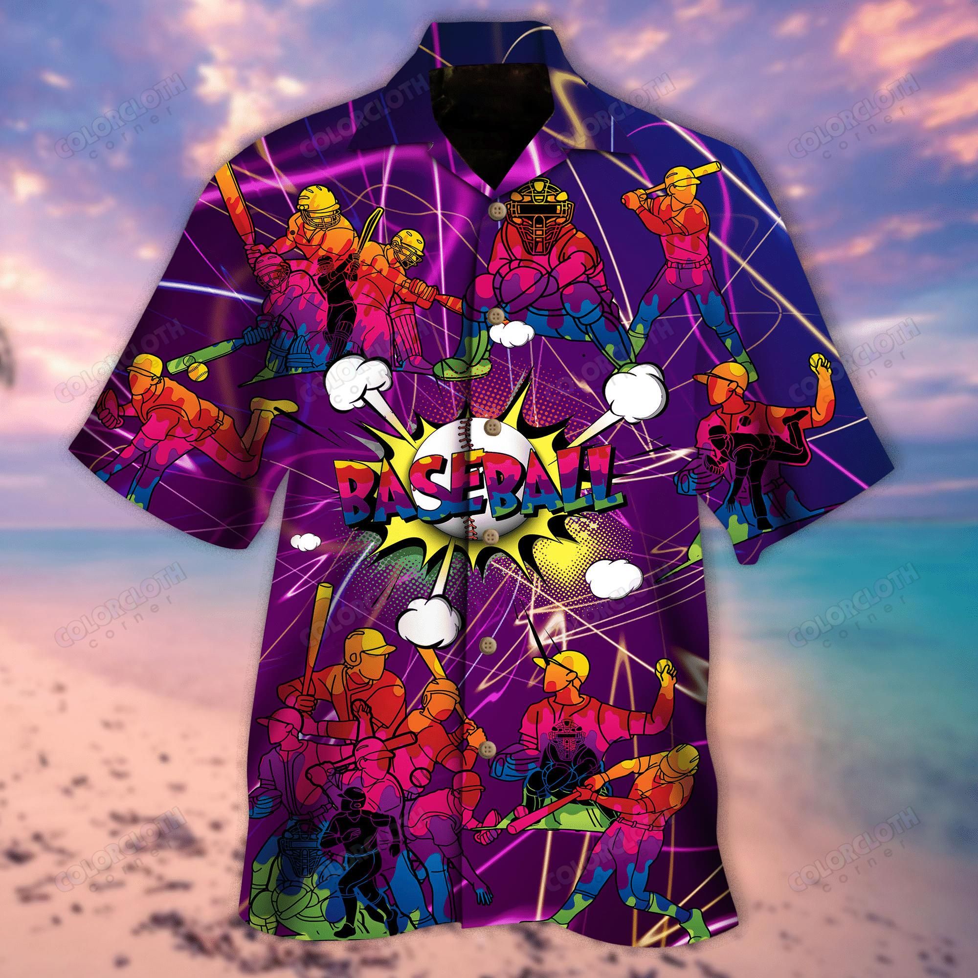 Baseball Lovers Aloha Hawaiian Shirt Colorful Short Sleeve Summer Beach Casual Shirt For Men And Women