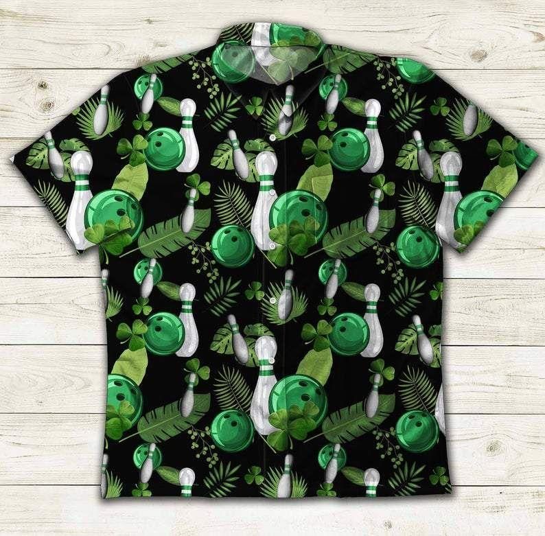 Bowling Irish Happy St Patrick'S Day Aloha Hawaiian Shirt Colorful Short Sleeve Summer Beach Casual Shirt For Men And Women