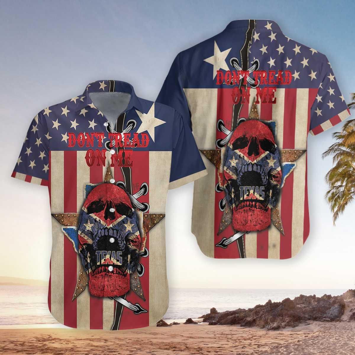 Don 'T Tread On Me Aloha Hawaiian Shirt Colorful Short Sleeve Summer Beach Casual Shirt For Men And Women