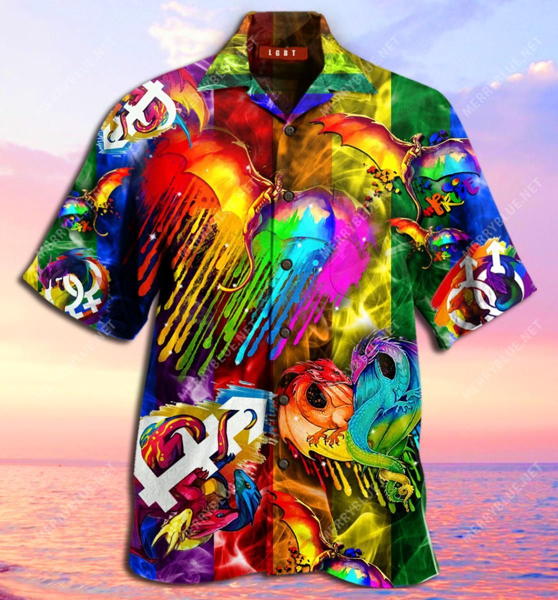 Dragon Don'T Afraid To Show Your True Colors Aloha Hawaiian Shirt Colorful Short Sleeve Summer Beach Casual Shirt For Men And Women