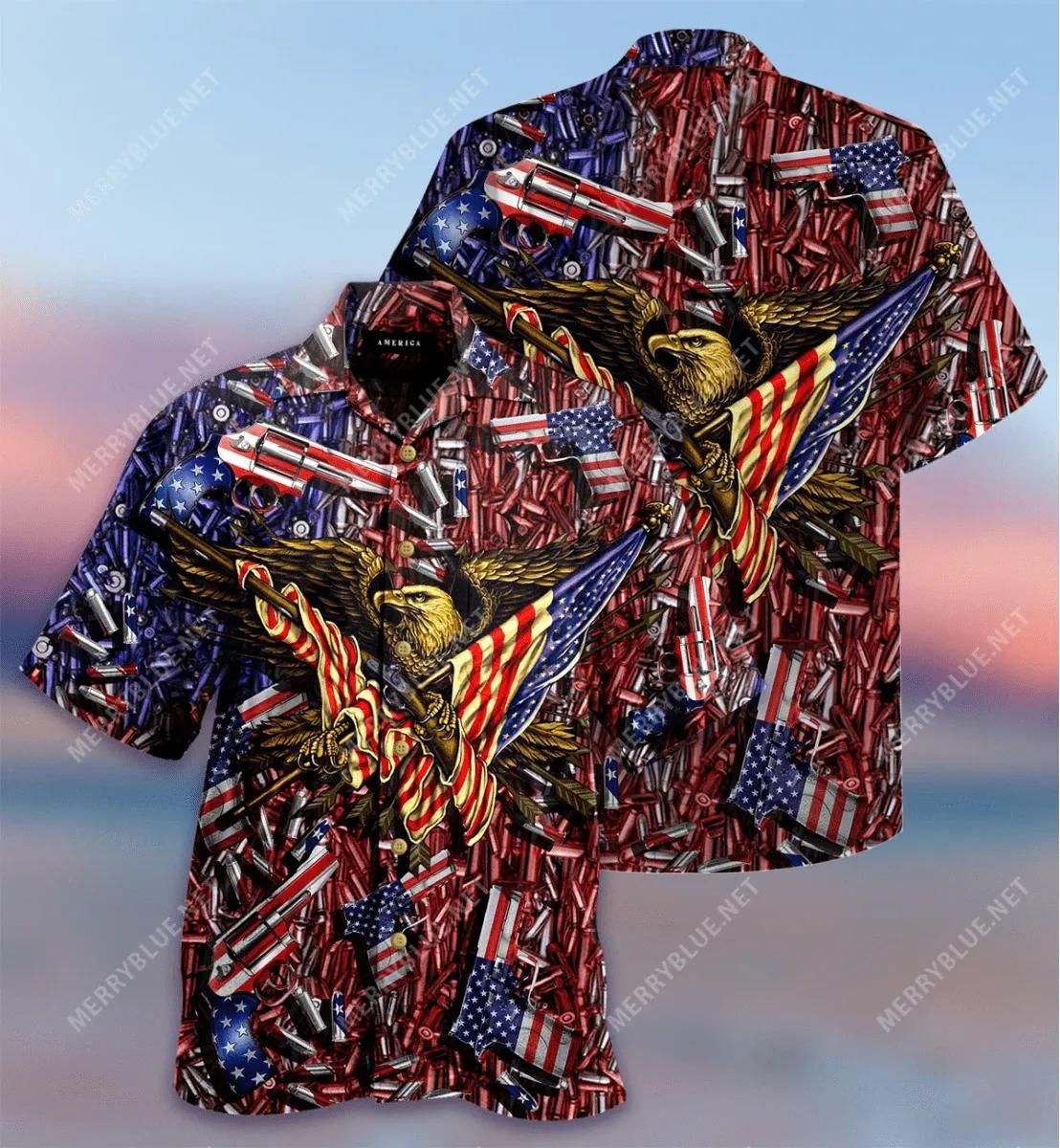 Eagle American Flag These Colors Don'T Run They Reload Aloha Hawaiian Shirt Colorful Short Sleeve Summer Beach Casual Shirt For Men And Women