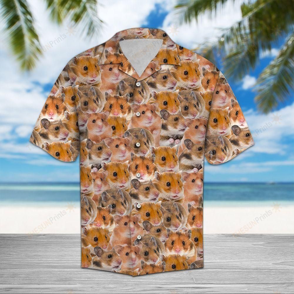 Hamster Aloha Hawaiian Shirt Colorful Short Sleeve Summer Beach Casual Shirt For Men And Women