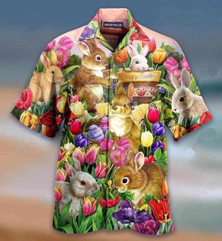 Happy Easter Day Aloha Hawaiian Shirt Colorful Short Sleeve Summer Beach Casual Shirt For Men And Women