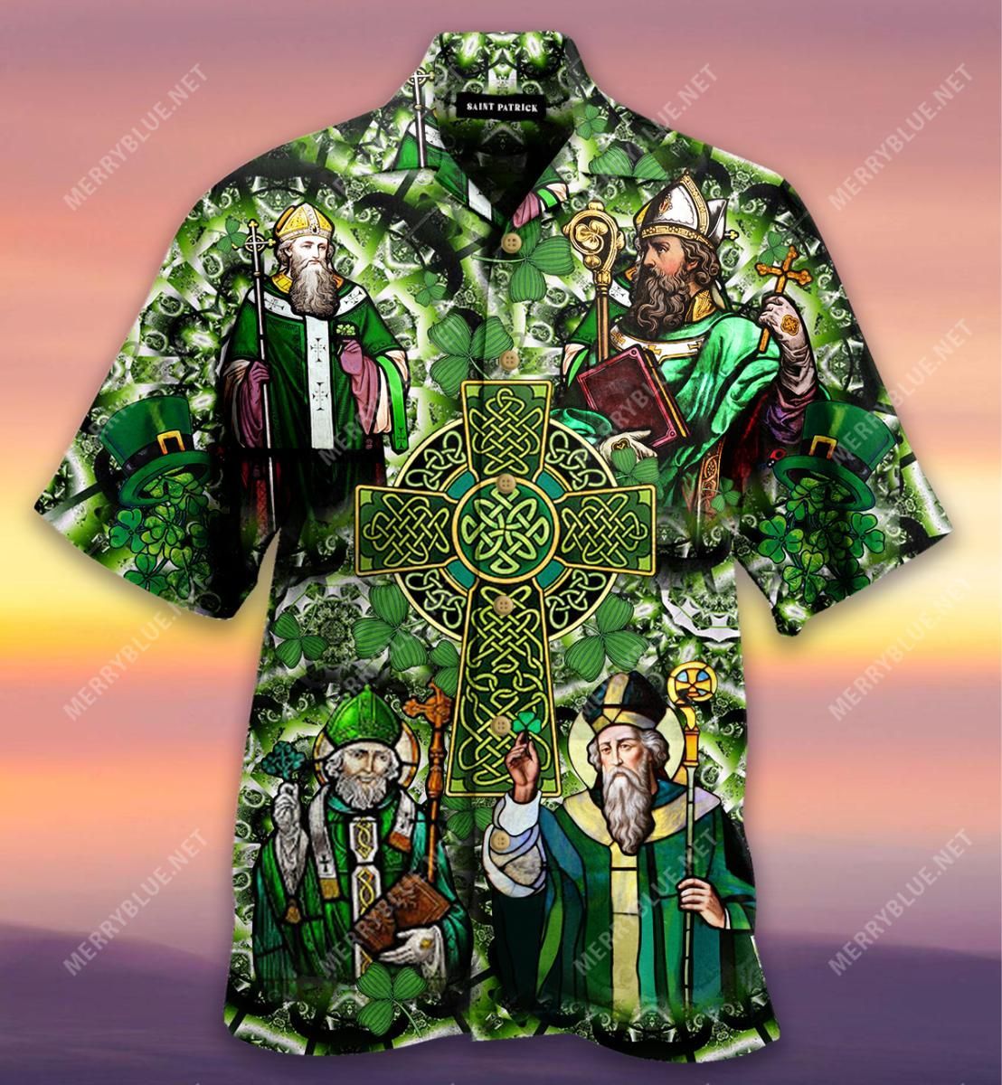Happy Saint Patrick'S Day 2021 Aloha Hawaiian Shirt Colorful Short Sleeve Summer Beach Casual Shirt For Men And Women