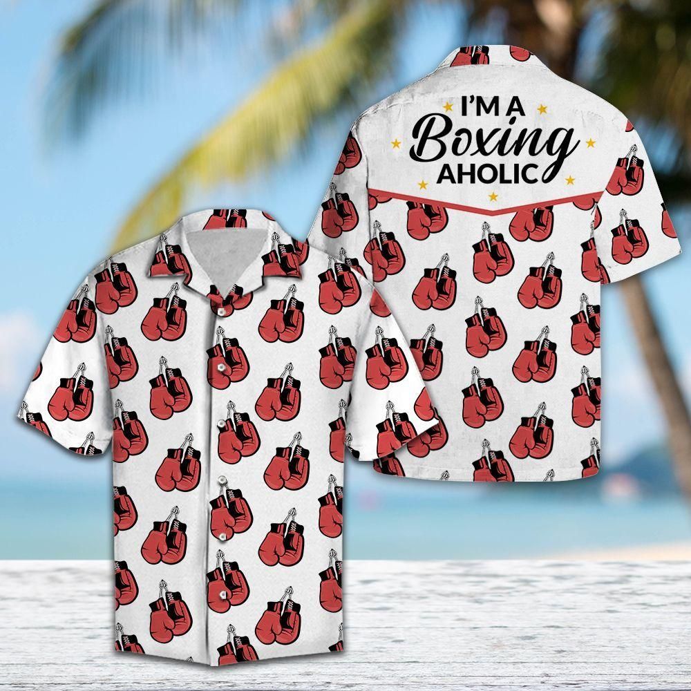 I'M A Boxing Aholic Aloha Hawaiian Shirt Colorful Short Sleeve Summer Beach Casual Shirt For Men And Women