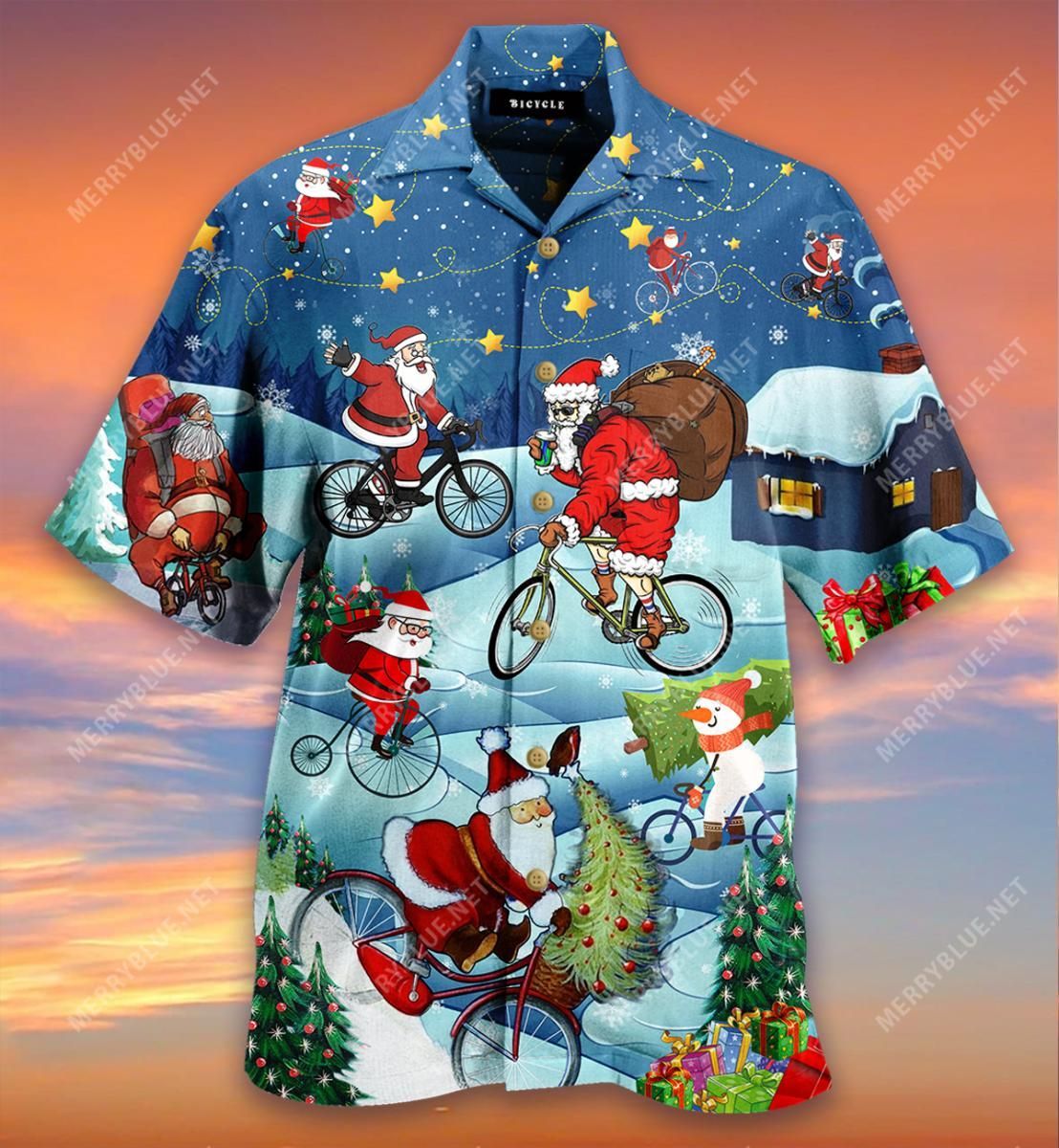 I'M Dreaming Of A Bike Christmas Aloha Hawaiian Shirt Colorful Short Sleeve Summer Beach Casual Shirt For Men And Women