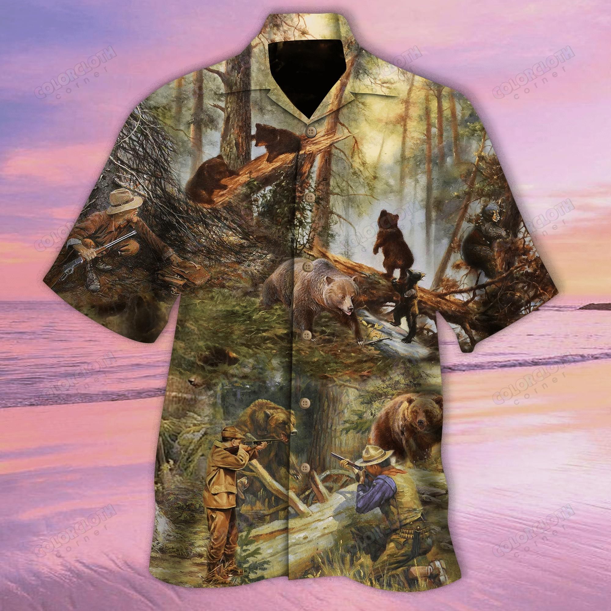 I'M Going On A Bear Hunt Aloha Hawaiian Shirt Colorful Short Sleeve Summer Beach Casual Shirt For Men And Women