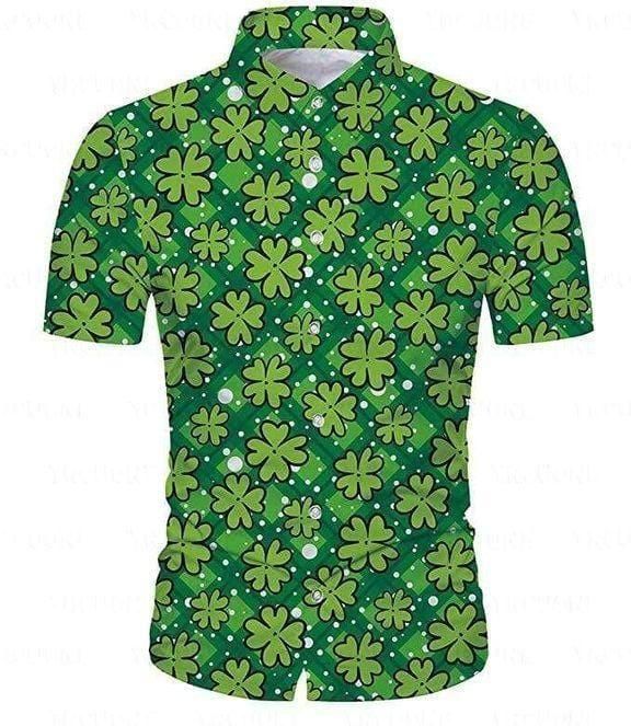 Irish Pride Happy St Patrick'S Day Shamrock Aloha Hawaiian Shirt Colorful Short Sleeve Summer Beach Casual Shirt For Men And Women