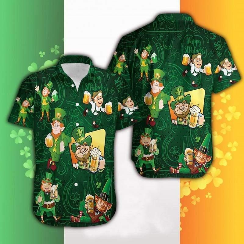 Irish Saint Patrick'S Day Aloha Hawaiian Shirt Colorful Short Sleeve Summer Beach Casual Shirt For Men And Women