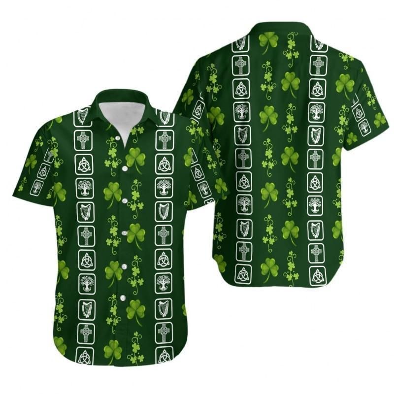 Irish St Patrick'S Day Aloha Hawaiian Shirt Colorful Short Sleeve Summer Beach Casual Shirt For Men And Women