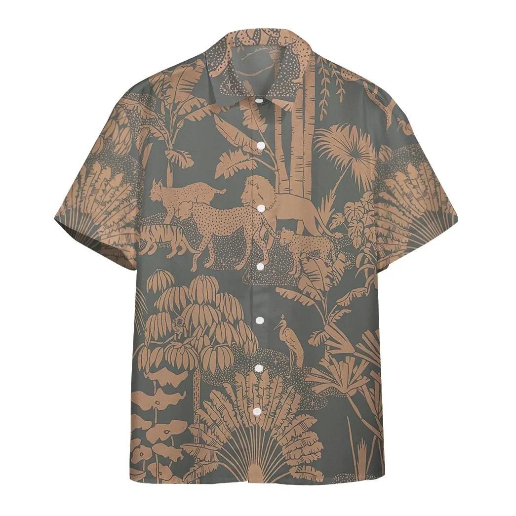 Jungle Dream Aloha Hawaiian Shirt Colorful Short Sleeve Summer Beach Casual Shirt For Men And Women