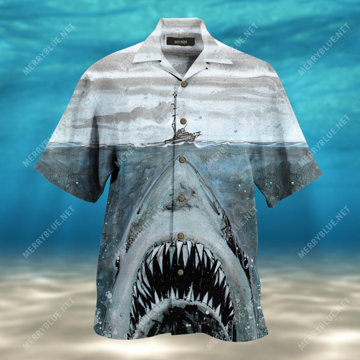 Let Shark Kiss You Aloha Hawaiian Shirt Colorful Short Sleeve Summer Beach Casual Shirt For Men And Women