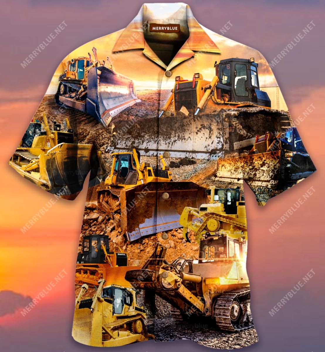 Let'S Dig And Play With Bulldozer Aloha Hawaiian Shirt Colorful Short Sleeve Summer Beach Casual Shirt For Men And Women