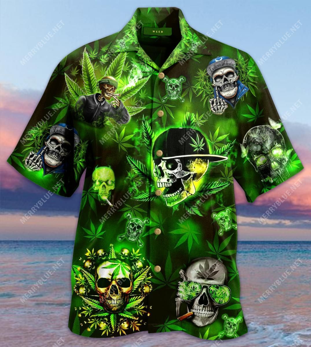 Let'S Get High Aloha Hawaiian Shirt Colorful Short Sleeve Summer Beach Casual Shirt For Men And Women