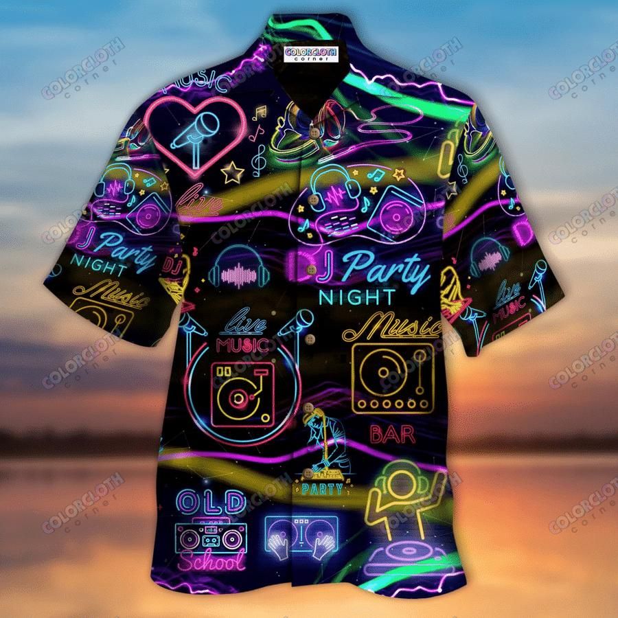 Life Is Better With Dj Neon Aloha Hawaiian Shirt Colorful Short Sleeve Summer Beach Casual Shirt For Men And Women