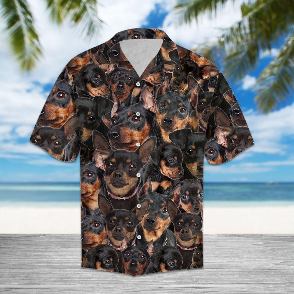 Miniature Pinscher Aloha Hawaiian Shirt Colorful Short Sleeve Summer Beach Casual Shirt For Men And Women